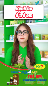 Siro PQA Ho Trẻ Em - ho ho lâu ngày ho do thay đổi thời tiết rát họng ngứa họng viêm họng khản tiếng
