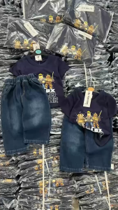 VN A612 ROBLOX T- SHIRT KIDSWEAR TERNO DENIM PANTS - BLACK 1-7YO