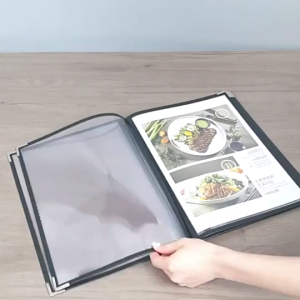 PVC transparent cookbook A4 menu clip Meatbook Drink shell protective cover DIY menu production