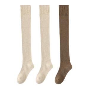Tất ống dài nữ MiiOW bằng chất nylon lót lông cừu dày giữ ấm cao gối chống trượt