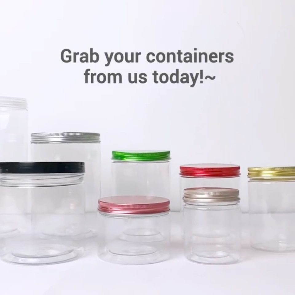Plastic Cookie Containers Set with 8.5cm Diameter 8 Colours 6 Sizes Kitchen Storage & Accessories