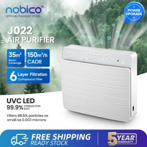 Nobico J022 Air Purifier For Home & Room With UVC Germicidal CADR 150m³/h Effective Area 35 sqm 6 Stage H13 HEPA Filter |In 5 Years Warranty|