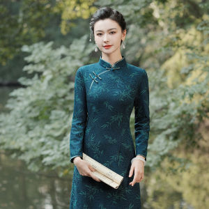 Winter New Style Retro Modified Purple Cheongsam