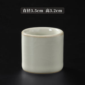 Yuan Dynasty Ceramic Tea Bowl Cover Holder Zisha Tea Pot Lid Tea Serving Accessories Chinese Style Handmade Retro Pattern