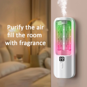Automatic Aroma Diffuser Digital Display Aromatherapy Machine Essential Oil Diffuser Rechargeable Wall Mounted Aroma Sprayer