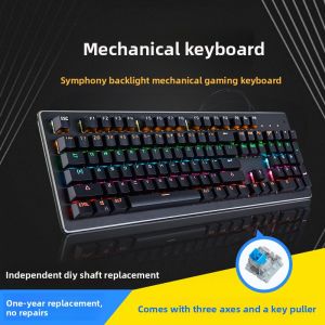 dcoma | Gaming Mechanical Keyboard Green Switch Wired Non-ghosting RGB Backlight