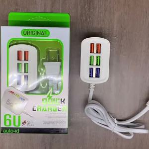 6 Port USB Wall Charger USB Travel Charger Multi Port Usb Charger Dormitory Wiring Board