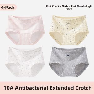 Yuzhaolin | Antibacterial Extended-Crotch Cotton Briefs for Women Girls