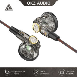 QKZ | QKZ MDR Flat-Head Headphones 16MM Large Dynamic HIFI Bass Sport Earbuds Music Wired Earphones 3.5MM AUX Headset In Ear With Mic