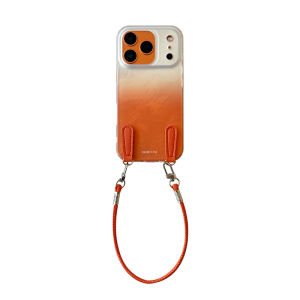 Eyekey High-End Gradient Orange Star Universe Phone Case with Lanyard And Wristband for  17 pro Max 16 New 14 Couple 15 pro Protective Cover