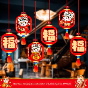 New Year Decoration Ornament Double Festival Atmosphere Jewelry Store Hanging Flag Scene Arrangement Shop Decorations Balls