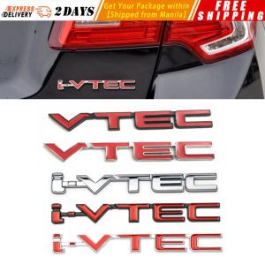 ❤️【Fast Delivery】【3D Metal IVTEC】Letters IVTEC VTEC Logo Rear Trunk Side Fender Emblem Badge Sticker For Honda I-VTEC Civic Accord City Jazz CRV Insight IVTEC-Letter-Sticker
