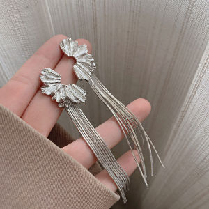 Hoa Tai Tua Rua Thời Trang Mới Cho Nữ Dài Thanh Lịch Trang Sức Mặt Tròn Thiết Kế Cao Cấp Hợp Kim Trang Trí Trang Sức