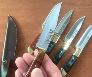 เบื้องต้นใหม่ คุณภาพยิ่งตรง 16ซม. สแตนเลส พร้อมซอง มีดเล็กมองโกล/มีดสเต็ก/มีดหั่นสเต็ก