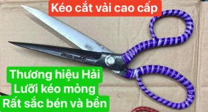 Kéo cắt vải thép cao cấp lưỡi kéo mỏng nhọn thương hiệu HẢI
