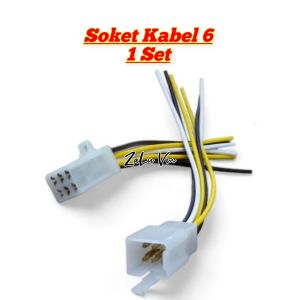 SOKET SAMBUNGAN KABEL 6 PIN MOTOR MOBIL