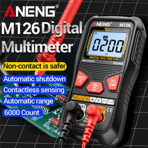 ANENG | ANENG M126 Auto Range Digital Multimeter 0~600V Voltmeter Resistance Capacitance Meter NCV Voltage Sensing Recognition Data Hol