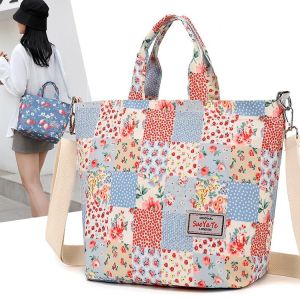 New Fashion Printed Nylon Ladies Bag Lightweight Water-Resistant Single Shoulder Crossbody Bag Large Capacity Ladies Mom Handbag