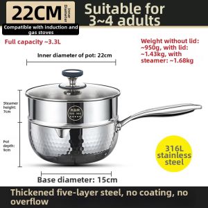 RONGCHUAN | Non-coating Thickened Stainless Steel Milk Pot