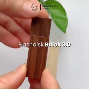 Flashdisk USB 3.0 Kayu Balok Custom