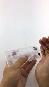 12 Grids Transparent Plastic Storage Box with Individual Lid Nail Art Jewelry Storage Box Pill Case Beads Storage Container Nail Tools Accessories Organizer Slot Compartment Case Box