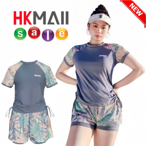 ชุดว่ายน้ำสาวอวบ Plus Size ชุดว่ายน้ำป้องกันรังสียูวี ขนาดสินค้า เสื้อรอบอก32นิ้ว ยาว22นิ้ว กางเกงรอบเอว22นิ้ว ยาว9นิ้ว (ขนาดก่อนยืด) สินค้าพร้อมส่ง