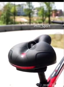 Bicycle Rear Seat Cushion Extra Wide Comfort Waterproof Saddle Dual Shock Absorbing for MTB Mountain Road Bike