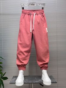 ผู้ชายขนาดใหญ่ผ้าลินินกางเกงลําลองหลวม Fit Breathable Harem สไตล์สําหรับฤดูร้อนมาถึงใหม่แฟชั่นอินเทรนด์กลางเอว