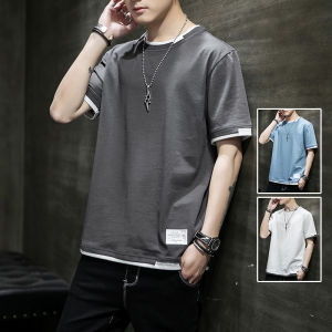 Loose Fit Pure Cotton Short Sleeve Mens T-Shirt round Neck Half Sleeve Summer Fashion Casual Comfortable Breathable Tee