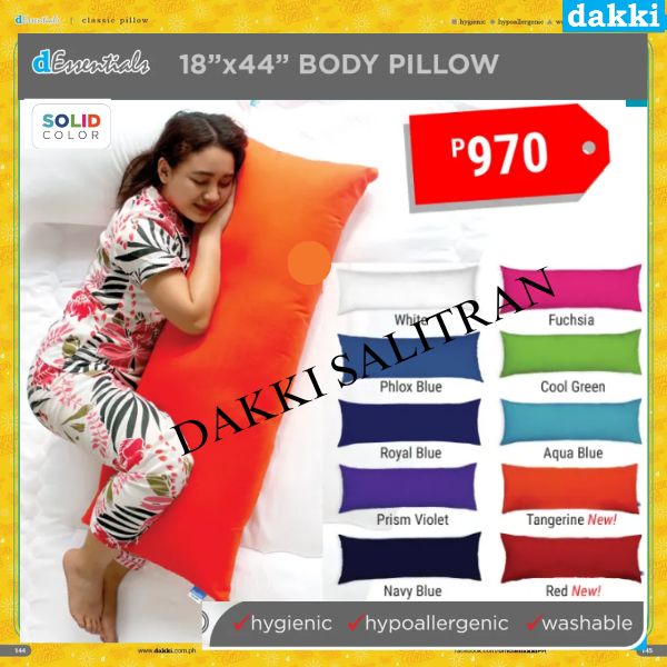 DAKKI BODY PILLOW 18"X44" (Reg.price 970) Lazada PH