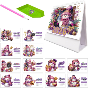 other | 1 Piece Diamond Painting set Calendar Christmas pattern paper Material office desktop Placement Christmas Day gift