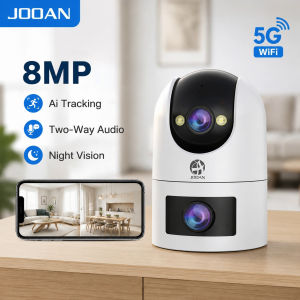 Jooan | JOOAN 8MP 5G WiFi Security Camera Dual Screen AI Tracking Two-way Audio Smart Home Baby Monitor