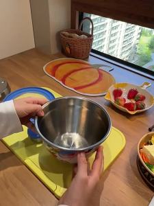 apous | Aesthetic Lightweight Microwaveable Salad Bowl Large 304 Stainless Steel