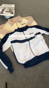 jaket wanita - HONMA BORDIR ZIPPER JAKET OVERSIZE - jaket wanita casual