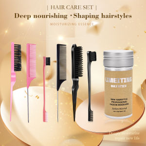 Thanh sáp tóc Bộ cọ lông 4 bộ chi tiết lâu dài Sáp tạo kiểu thanh sáp Tinh dầu tóc với lược tạo kiểu tóc thích hợp cho việc chăm sóc tóc