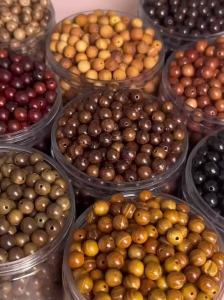 50pcs Natural Wooden Beads Wood Round Beads Loose Spacer Beads Charms DIY For Jewelry Making Accessories Bracelet