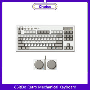 8BitDo | 8BitDo Retro Mechanical Keyboard Bluetooth Gaming Keyboard with 87 Keys Dual Super Programmable Buttons for Windows and Android