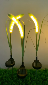 Outdoor Waterproof Solar Flower Light LED 3 Head Outdoor for Garden Decoration Yard Decor Gift