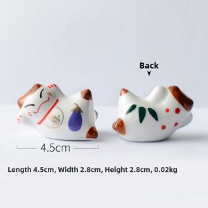 Cute Whale Ceramic Chopsticks Holder Creative Animal Pen Rest Home Decor Small Ornament Soft Cute Healing Style Dining Utensils
