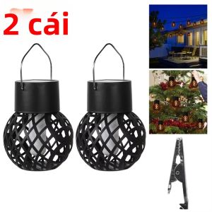 BALDR | Đèn Treo Năng Lượng Mặt Trời Ngoài Trời Kiểu Ngọn Lửa LED Với Thiết Kế Rỗng Dành Cho Sân Vườn Phong Cách Hiện Đại IP65 Tự Chứa Nguồn.