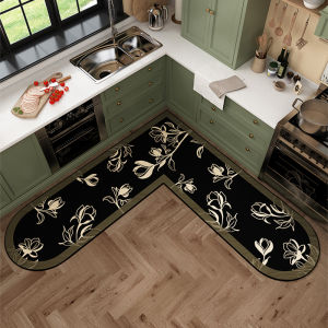 Diatom Ooze Kitchen Special Floor Mat L-Shaped Whole Piece Hydrophilic Pad Absorbent Non-Slip and Oilproof Erasable Disposable Carpet Mats