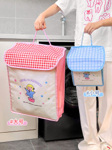 ถังใส่เสื้อผ้าสีบล็อกแบบพับได้ กันน้ำ ใช้ในบ้าน ตกแต่งสีสันสดใส เหมาะกับการใช้งานในห้องน้ำ