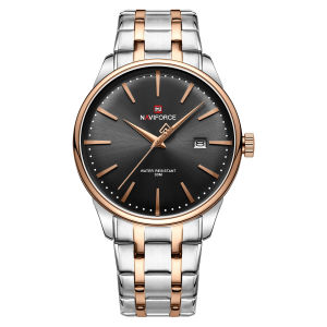 NAVIFORCE 9230 Casual Stainless Steel Strap Quartz Watches Date Sport Waterproof Men’s Wrist Watch