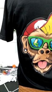 Kaos Pria Model Terkini Trending Motif 3D Bahan katun 24s Head Monkey Funny The Doctor H0124