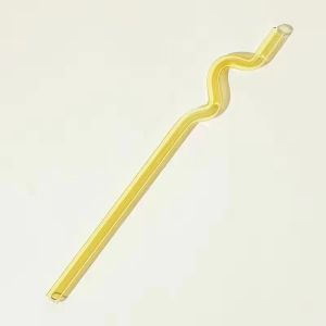 High Aesthetic High Borosilicate Glass Straw Heat Resistant Non-Durable Coffee Stirrer Non-Disposable Summer Fruit Juice Straw