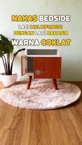 Nakas multifungsi bedside table – nakas laci rahasia minimalis modern -  Nightstand table aestetic