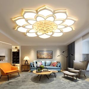DENGGUANGYE | Atmospheric Chinese Style Crystal LED Light Lotus