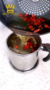 Oil Pot Filter 1.3L Wadah Saringan Minyak Goreng Stainless Steel Anti Karat dan Tahan Panas 1.3 Liter