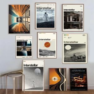 Interstellar Classic Sci-Fi Movie Posters And Wall Art Canvas Painting Poster Decor Living Room home decoro