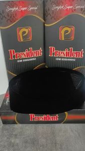 Songkok Peci Kopiah President Super AC Bludru Hitam